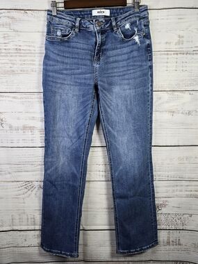 Mica Denim Size 29 Distressed Mid Rise Straight Leg Jeans